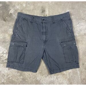 Vintage Y2K Levi Strauss & Co. Cargo Shorts Size 38 Gray Snap Button Pockets